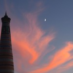 Sunset, minarets, muezzin...if I could bottle the shashlyk smell, I'd add that in, too!