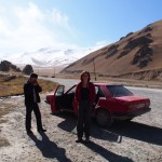 Lucy and the first of our cars - the one that retained all four wheels