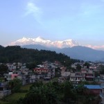 The view from our balcony in Pokhara - not a single crazed machete murderer in sight