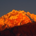 Annapurna at sunset. Getting there is legitimately hardcore. Needless to say we didn't go anywhere near it