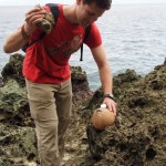 James gets a boyfriend point for bashing open Lucy's first coconut. Also does cockroaches