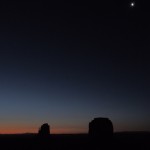 Waning over Monument Valley