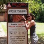 You see - there's even signs to warn of the attack monkeys, coatis and Lucys