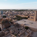 Khiva as seen from the top of the minaret. Living museum maybe, but hey who cares?