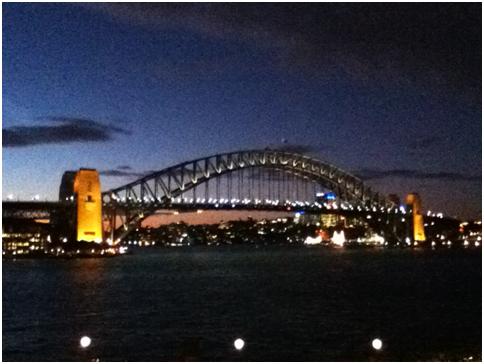 20 minutes in – Sydney Harbour Bridge, from the Sydney Opera House