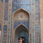 James strikes a pose in mausoleum alley and secretly wonders what he needs to do to get a plot...