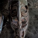 The head of a tribal garamut drum. Garamut, unfortunately, is also the name of the regional cash n'carry