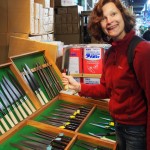 We bought some amazing kitchen knives in Tokyo, so Lucy had plenty of practice waving steel around and looking slightly bonkers