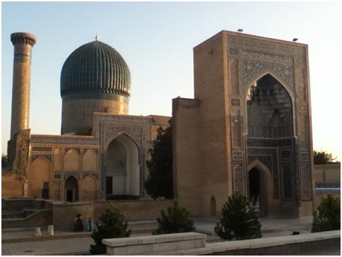 Start and finish point by our guest house – the mausoleum of Timur the Great (or Tamurlane, as he is sometimes called in the West)