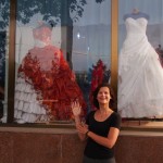 Time out from sightseeing at one of literally THOUSANDS of bridal shops. Mum, I'm thinking the number on the left would look good on me