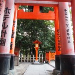 Orange torii. Behind me are about 10,000 more orange torii.....