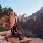 Zion. Post Angels Landing, calmed down just enough to forgive James. Nearly. Views helped!