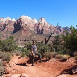 Zion. Obligatory artistic shot of dead tree. And James