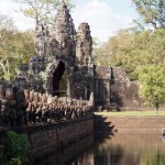 The entrance to Bagan, complete with moat. And boat