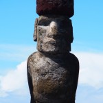 One of the very few moai to have kept his 'do intact