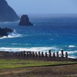 Moai go to the beach